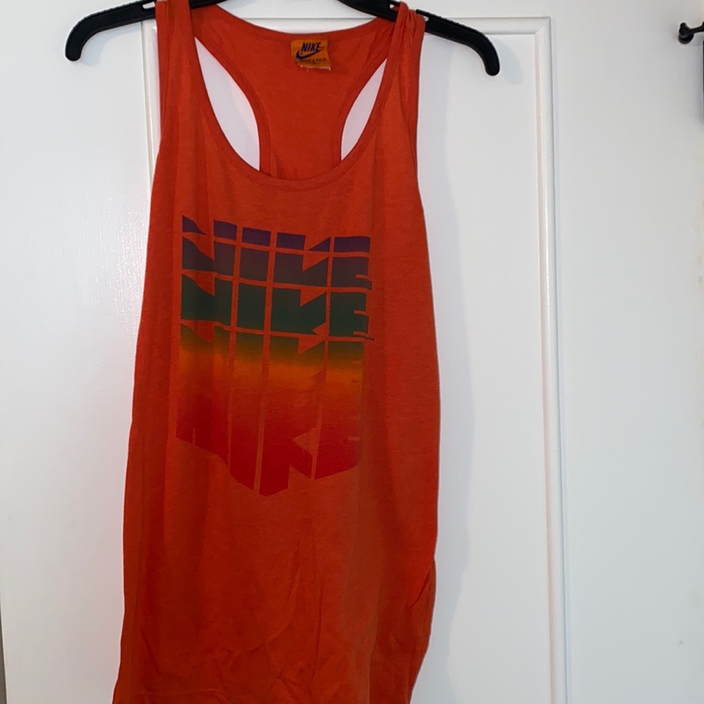 Nike Orange Vintage cross back tank in Med